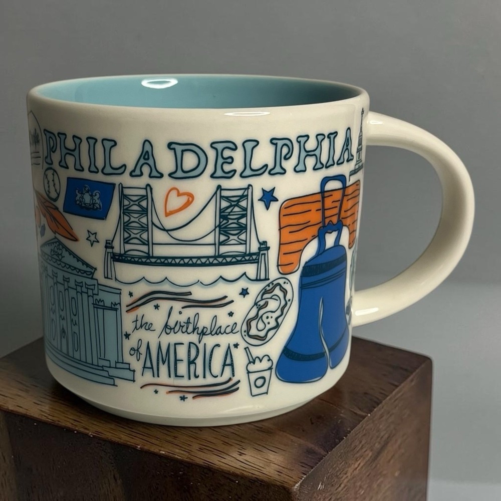 Starbucks Been There Series Philadelphia Philly PA 14oz Coffee Mug Tea Cup